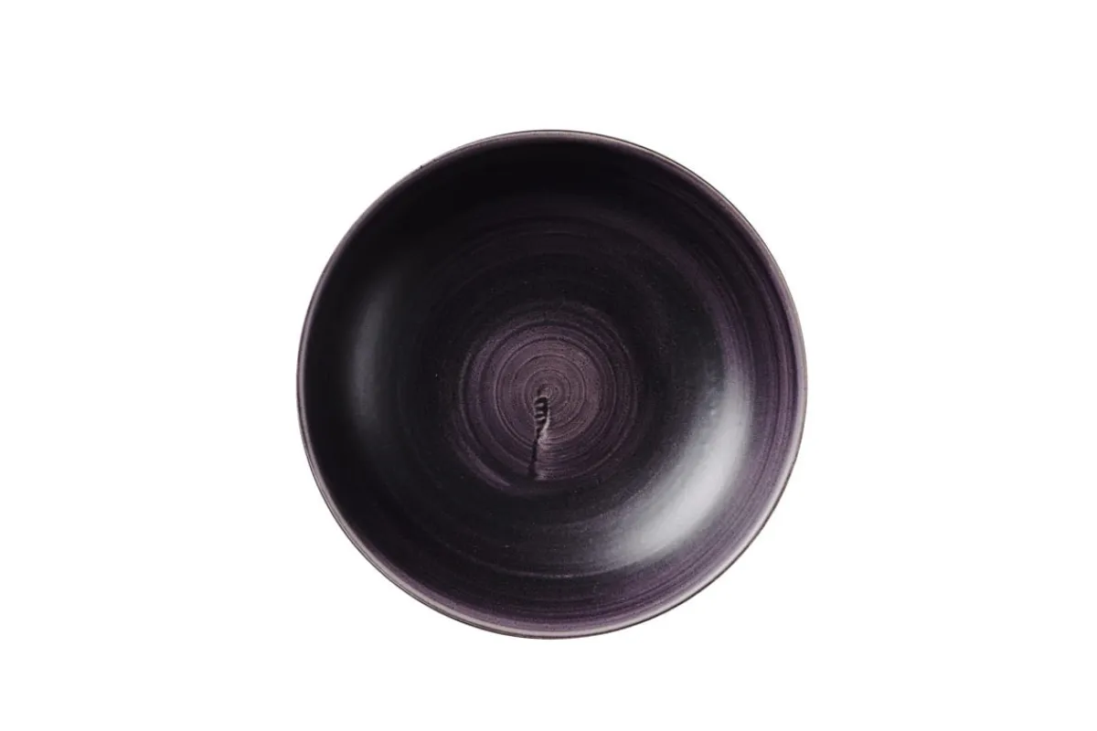 Assiette creuse rond deep purple porcelaine vitrifiée Ø 24,8 cm Stonecast Patina - CHURCHILL Clearance