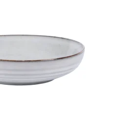 PRO.MUNDI Assiette creuse rond gris grès émaillé Ø 22 cm Sky Discount