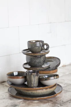 SERAX Assiette creuse rond gris grès émaillé Ø 19 cm Surface Online