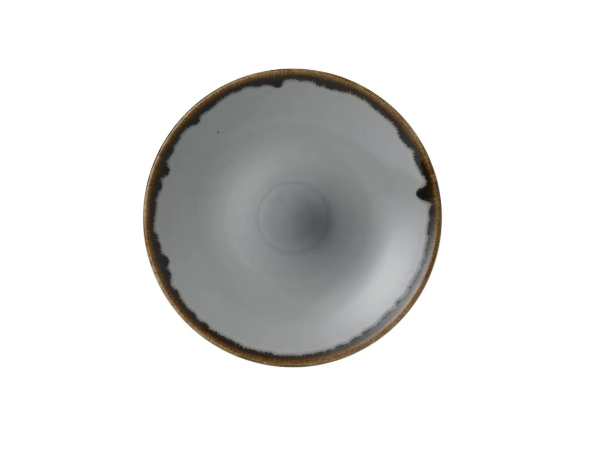 Assiette creuse rond gris porcelaine vitrifiée Ø 27,8 cm Harvest - DUDSON Online
