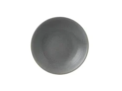 Assiette creuse rond gris porcelaine Ø 24,3 cm Evo Granite - DUDSON Sale