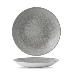 DUDSON Assiette creuse rond gris porcelaine vitrifiée Ø 27,8 cm Evo Origins Sale