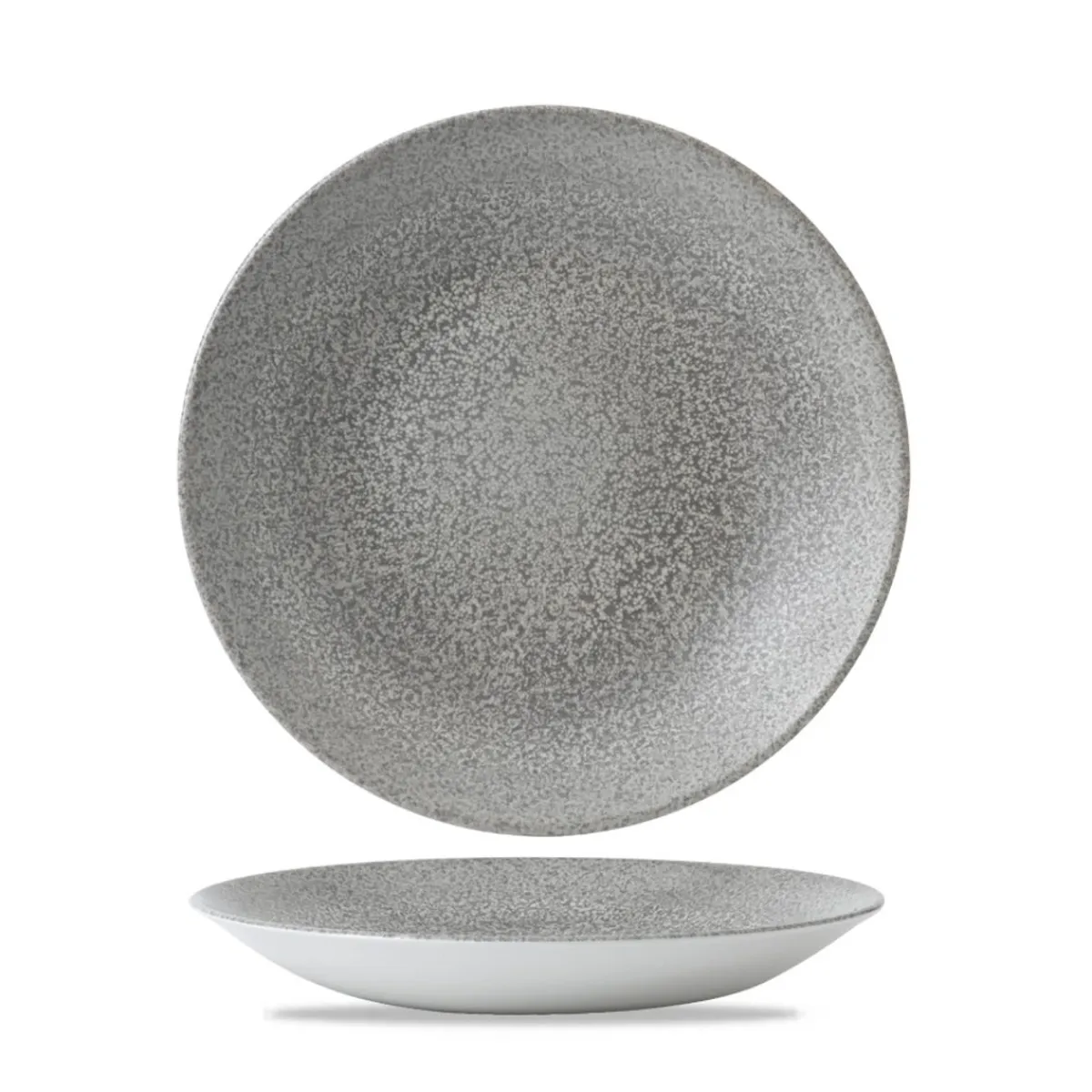 DUDSON Assiette creuse rond gris porcelaine vitrifiée Ø 27,8 cm Evo Origins Sale
