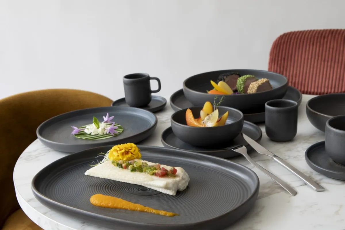 Assiette creuse rond grès émaillé Ø 22 cm Tornado - ACCOLADE Hot