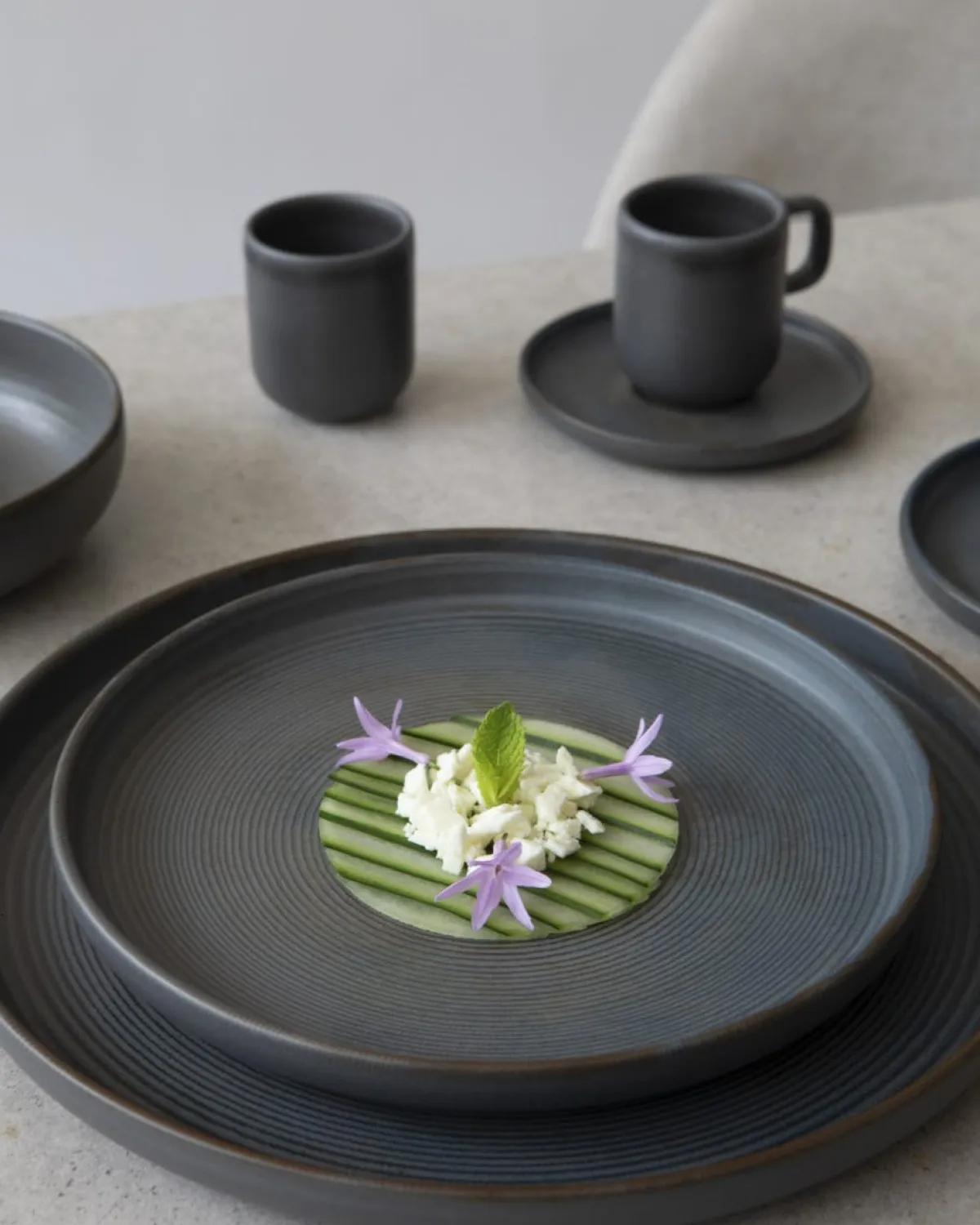 Assiette creuse rond grès émaillé Ø 22 cm Tornado - ACCOLADE Hot