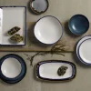 Assiette creuse rond Ink porcelaine vitrifiée Ø 27,8 cm Harvest - DUDSON Online