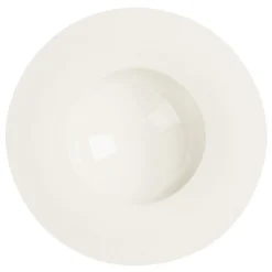 Assiette creuse rond ivoire porcelaine vitrifiée White Gold - RAK Best