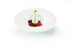 Assiette creuse rond ivoire porcelaine vitrifiée White Gold - RAK Best