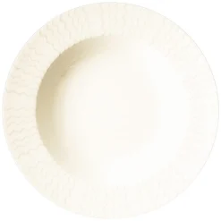 Assiette creuse rond ivoire porcelaine vitrifiée Ø 22,9 cm Ondine - RAK Sale