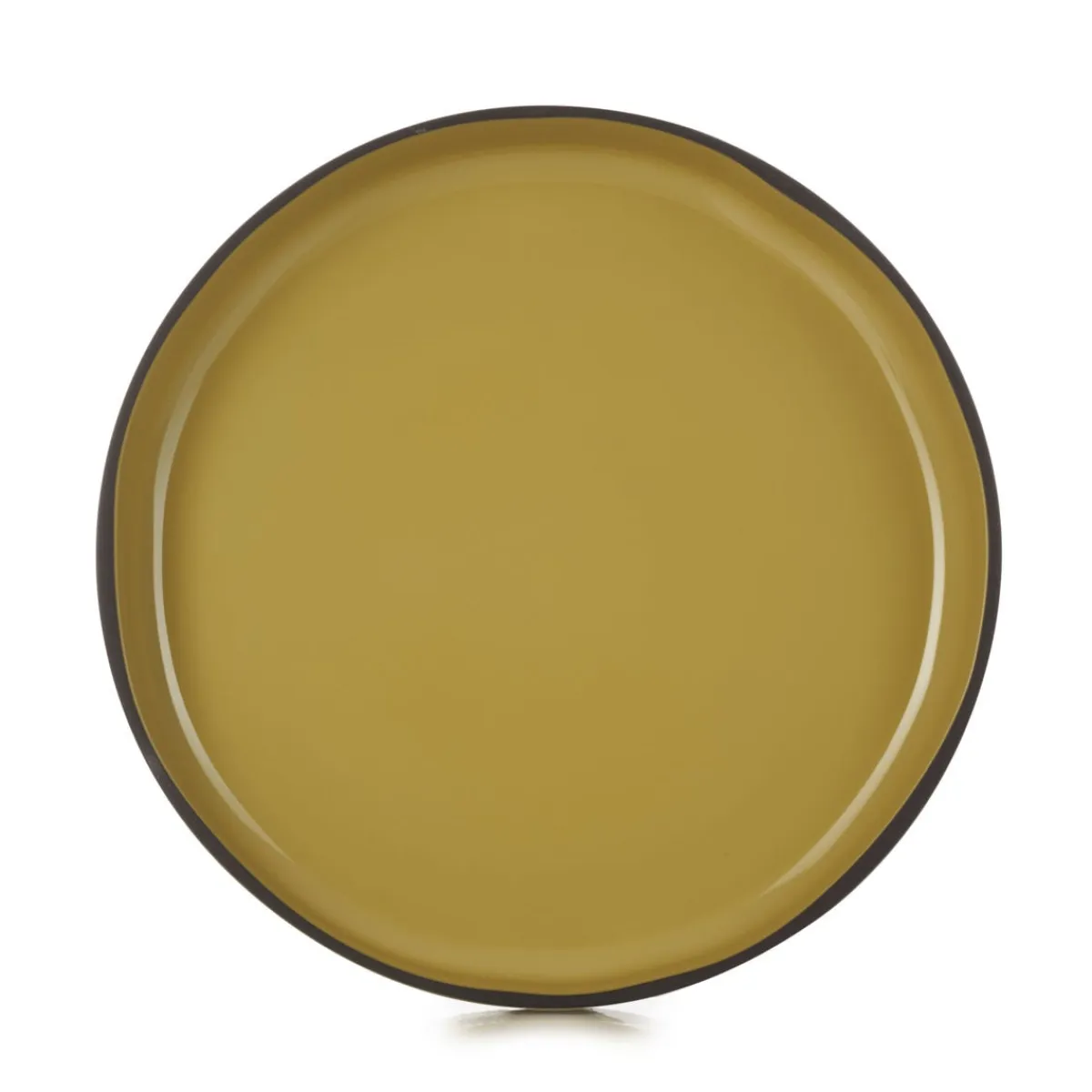 Assiette creuse rond jaune porcelaine culinaire Ø 23 cm Caractère - REVOL Outlet