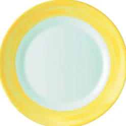 Assiette creuse rond jaune verre opal Ø 22,5 cm Brush - ARCOROC Hot