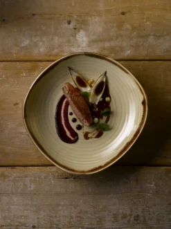 DUDSON Assiette creuse rond Linen porcelaine vitrifiée Ø 29,5 cm Harvest Sale