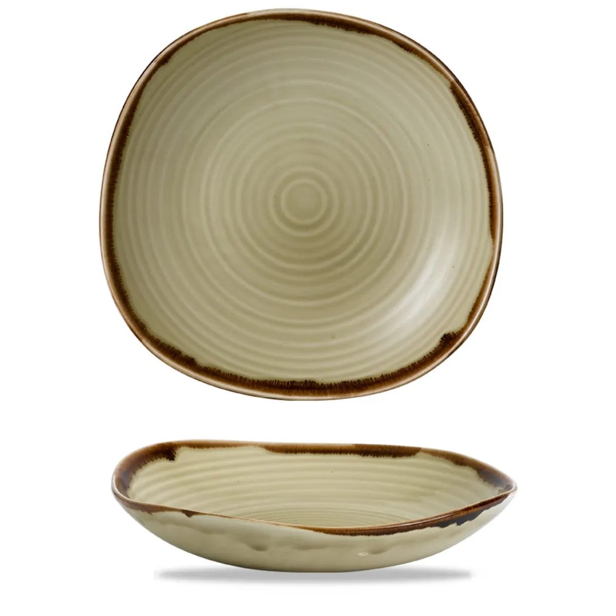 DUDSON Assiette creuse rond Linen porcelaine vitrifiée Ø 29,5 cm Harvest Sale