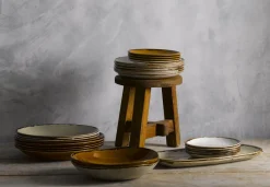 Assiette creuse rond Linen porcelaine vitrifiée Ø 25,6 cm Harvest - DUDSON