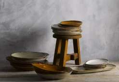 Assiette creuse rond Linen porcelaine vitrifiée Ø 25,6 cm Harvest - DUDSON