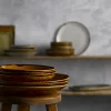 Assiette creuse rond marron porcelaine vitrifiée Ø 25,6 cm Harvest - DUDSON Online