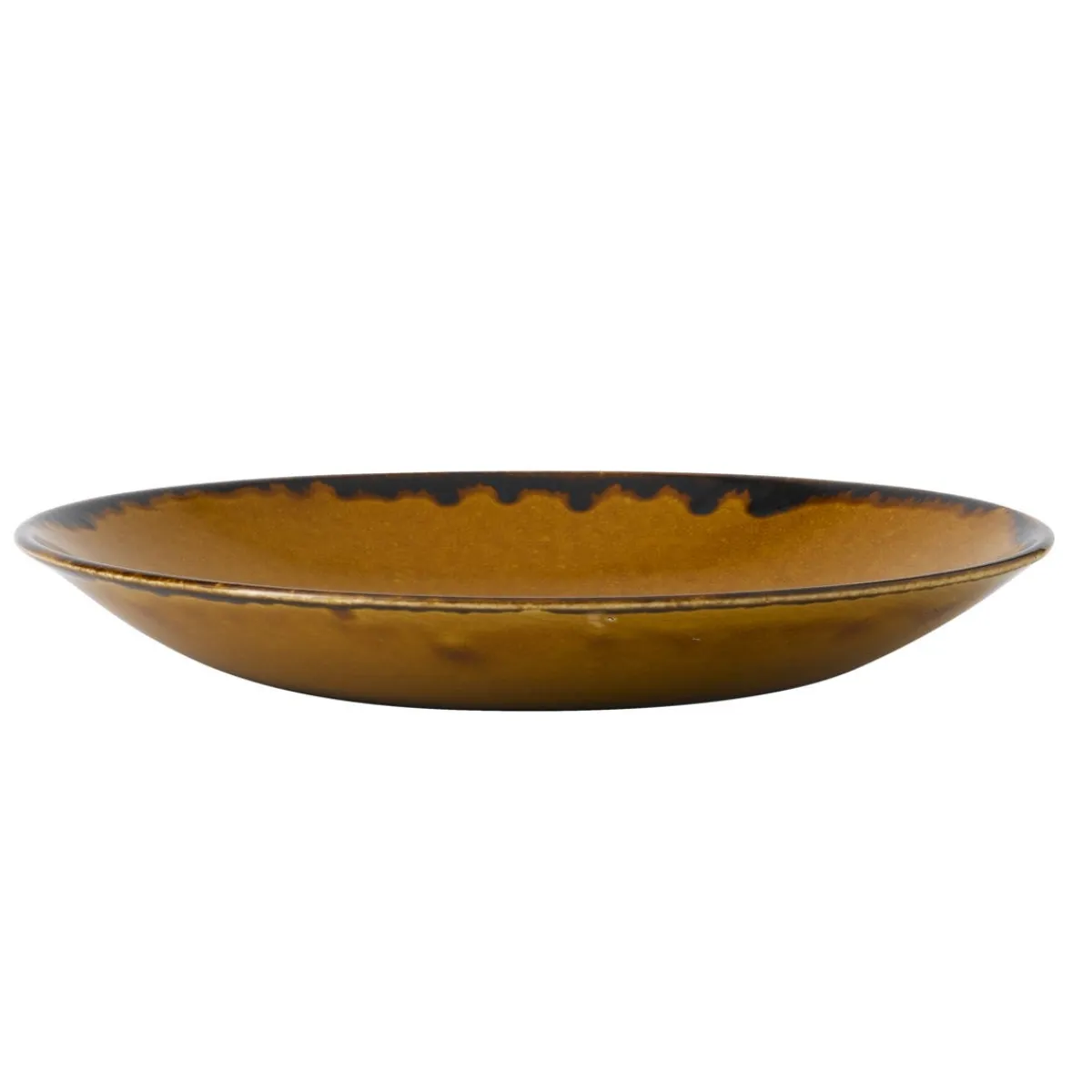 Assiette creuse rond marron porcelaine vitrifiée Ø 27,8 cm Harvest - DUDSON Online