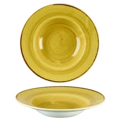 Assiette creuse rond Mustard porcelaine vitrifiée Ø 28 cm Stonecast Mustard - CHURCHILL Sale