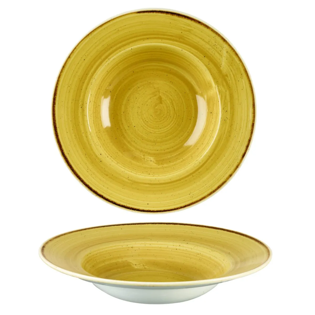Assiette creuse rond Mustard porcelaine vitrifiée Ø 28 cm Stonecast Mustard - CHURCHILL Sale