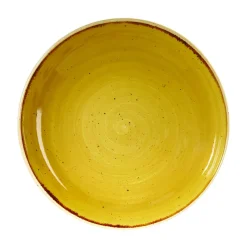 CHURCHILL Assiette creuse rond Mustard porcelaine vitrifiée Ø 18,2 cm Stonecast Mustard Best