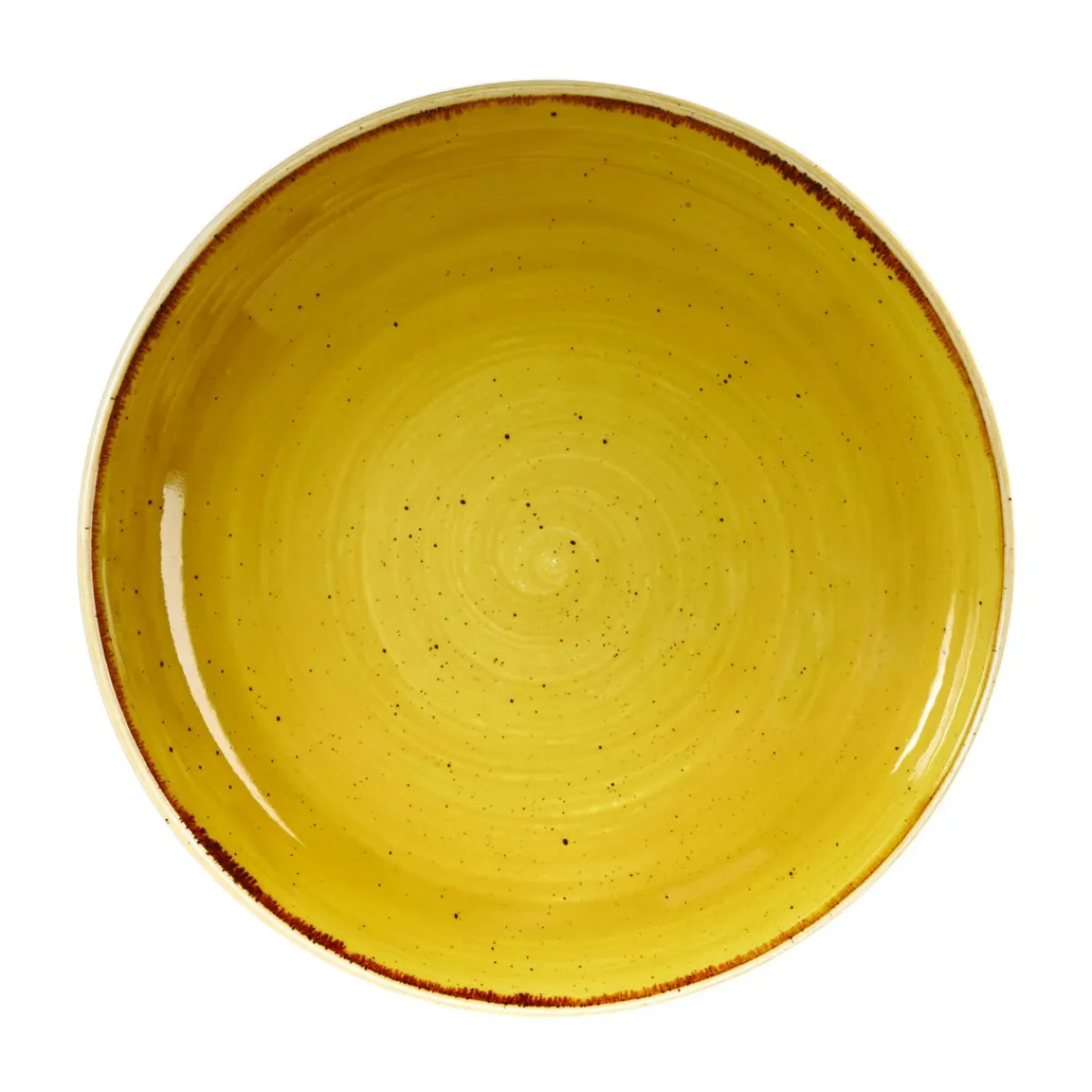 CHURCHILL Assiette creuse rond Mustard porcelaine vitrifiée Ø 18,2 cm Stonecast Mustard Best