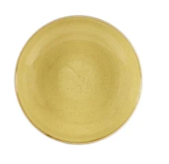 CHURCHILL Assiette creuse rond Mustard porcelaine vitrifiée Ø 31 cm Stonecast Mustard New