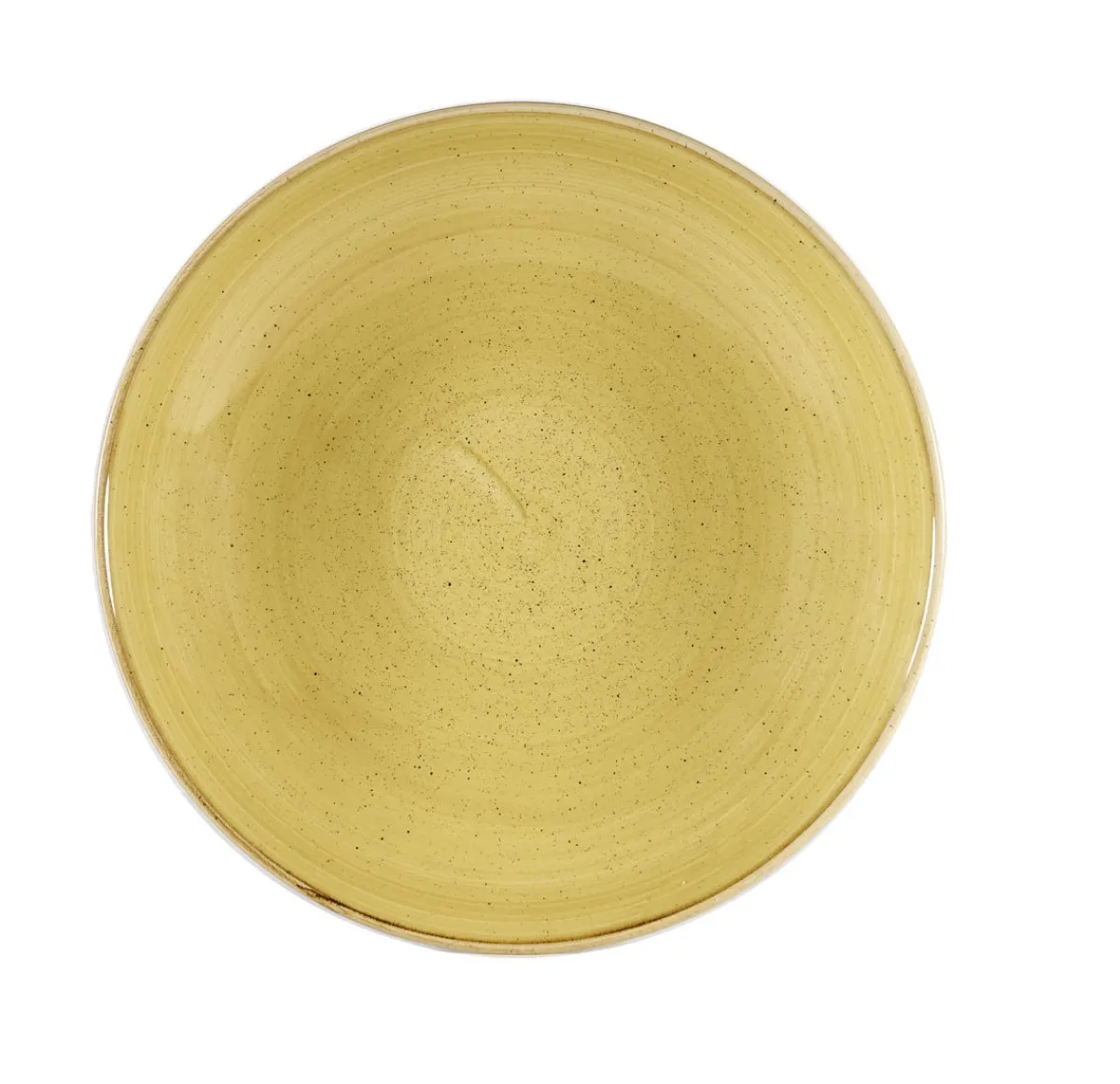 CHURCHILL Assiette creuse rond Mustard porcelaine vitrifiée Ø 31 cm Stonecast Mustard New