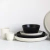 Assiette creuse rond noir porcelaine culinaire Ø 23,5 cm Adelie - REVOL Online