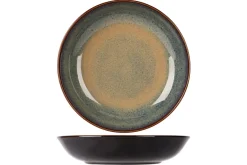 Assiette creuse rond noir porcelaine Ø 24 cm Bogota - PROOF