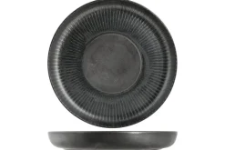 Assiette creuse rond noir porcelaine Ø 25 cm Tonati - PROOF
