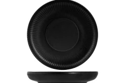 Assiette creuse rond noir porcelaine Ø 20 cm Tonati - PROOF