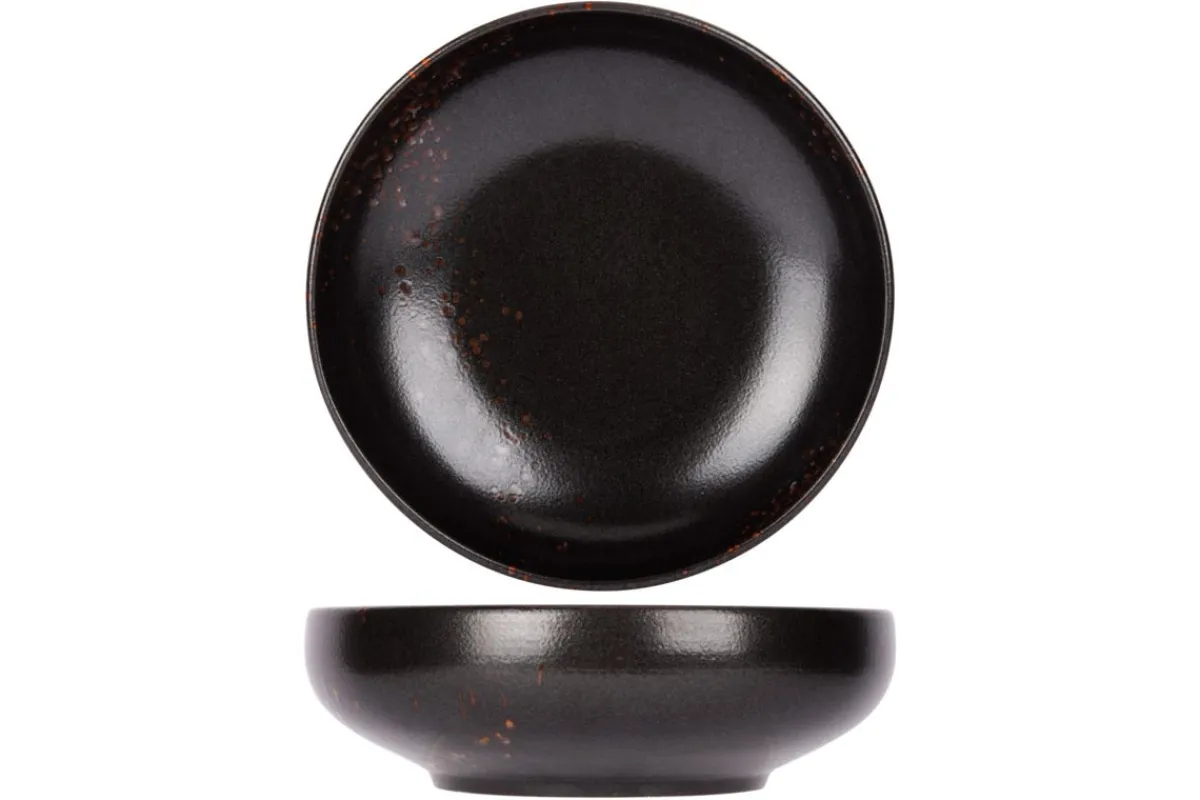 PROOF Assiette creuse rond noir porcelaine Ø 23 cm Etna Best