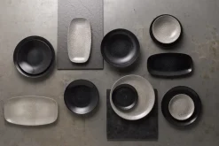 Assiette creuse rond noir porcelaine vitrifiée Ø 25,6 cm Evo Origins - DUDSON Sale