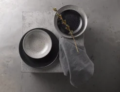 Assiette creuse rond noir porcelaine vitrifiée Ø 25,6 cm Evo Origins - DUDSON Sale