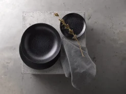 Assiette creuse rond noir porcelaine vitrifiée Ø 25,6 cm Evo Origins - DUDSON Sale