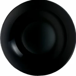 ARCOROC Assiette creuse rond noir verre trempé Ø 20 cm Evolutions   Outlet