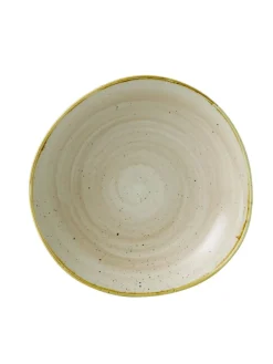 CHURCHILL Assiette creuse rond Nutmeg Cream porcelaine vitrifiée Ø 25,3 cm Stonecast Nutmeg Best