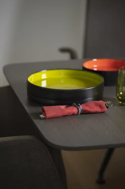 Assiette creuse rond orange porcelaine vitrifiée Ø 22,8 cm Fire - RAK Best