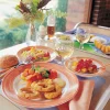 Assiette creuse rond orange verre opal Ø 22,5 cm Brush - ARCOROC Best