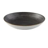 CHURCHILL Assiette creuse rond Raw Black porcelaine vitrifiée Ø 24,8 cm Stonecast Raw New