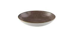 Assiette creuse rond Raw Brown porcelaine vitrifiée Ø 18,2 cm Stonecast Raw - CHURCHILL Discount