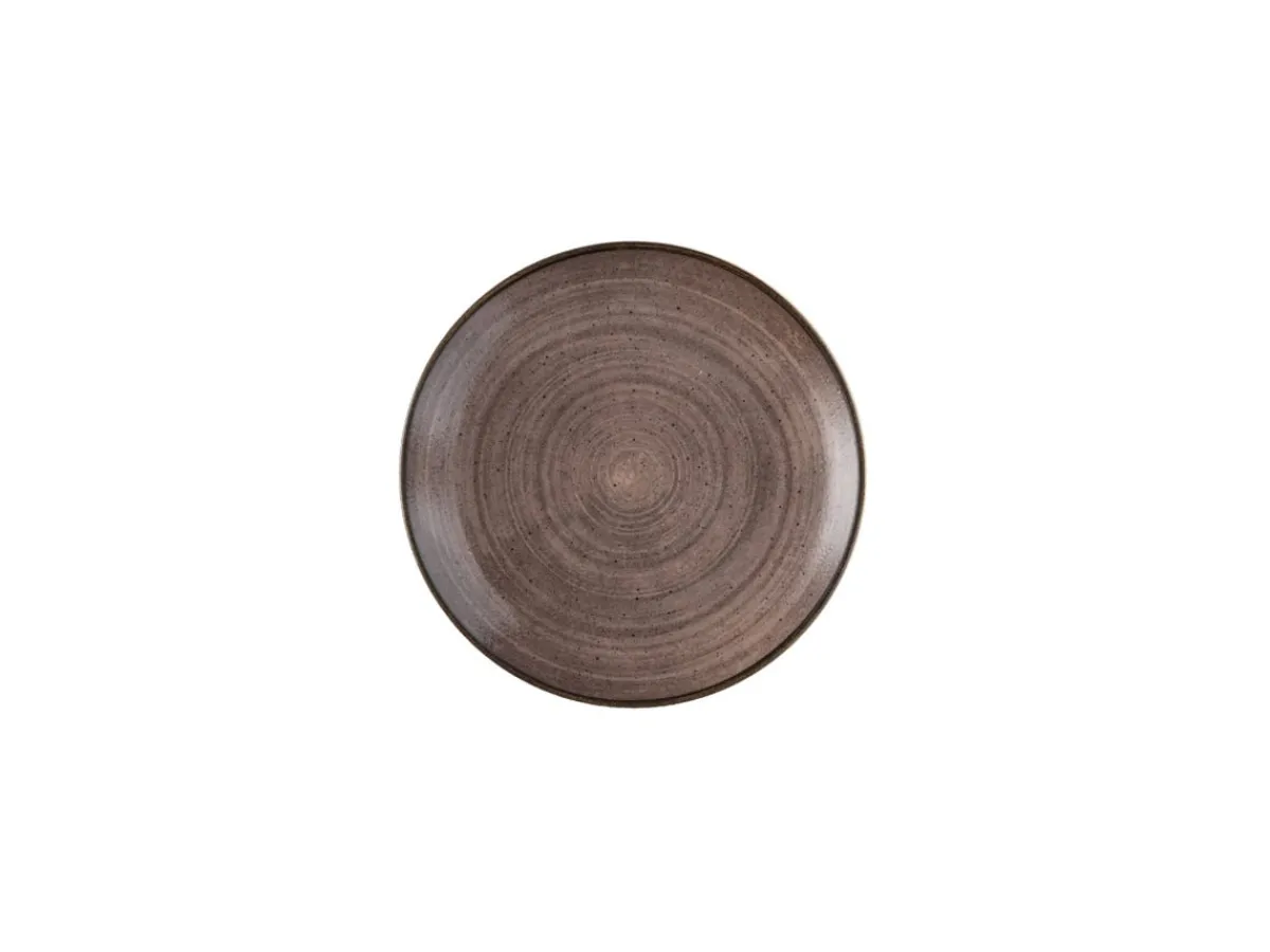 Assiette creuse rond Raw Brown porcelaine vitrifiée Ø 18,2 cm Stonecast Raw - CHURCHILL Discount