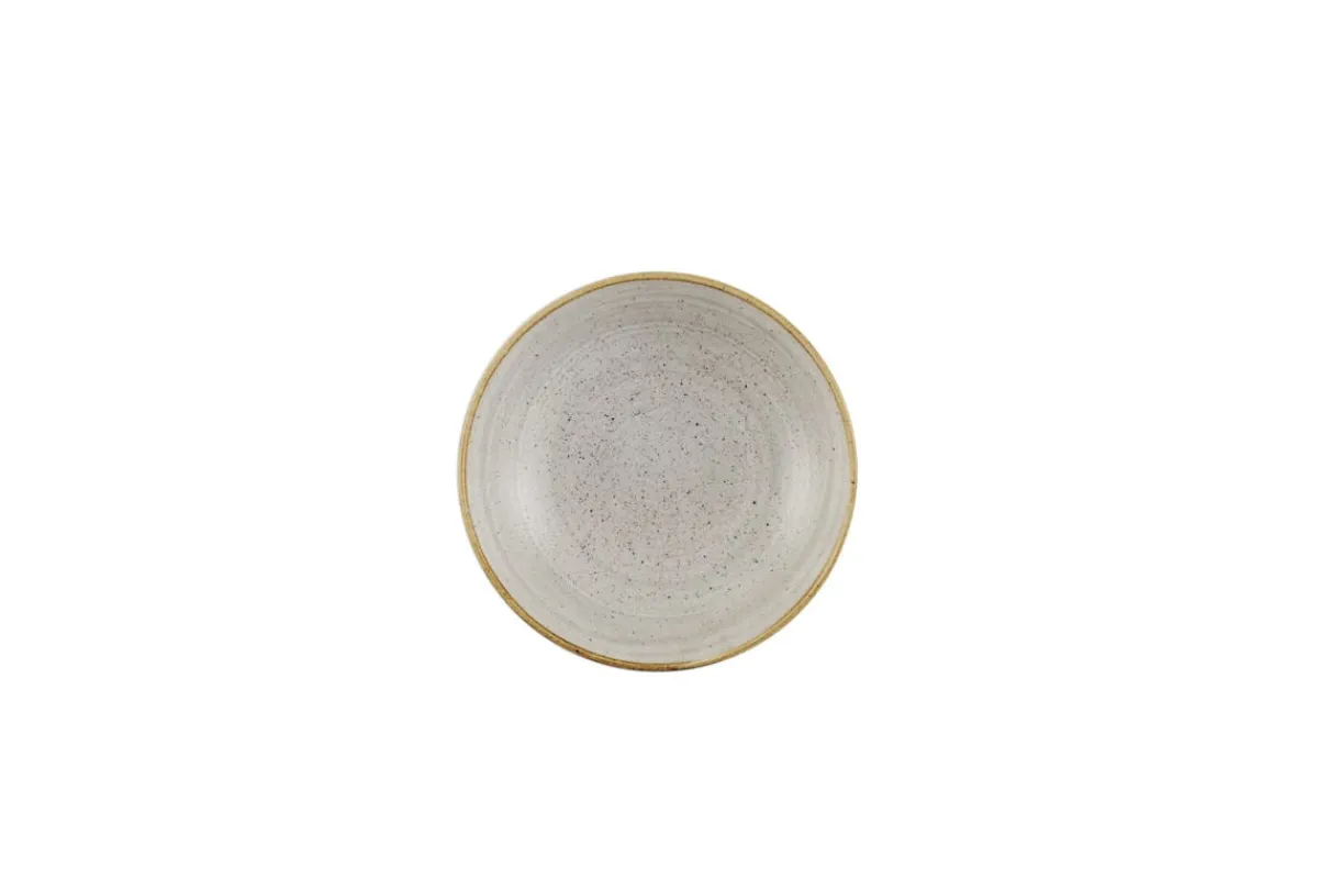 CHURCHILL Assiette creuse rond raw grey porcelaine vitrifiée Ø 18,2 cm Stonecast Raw New