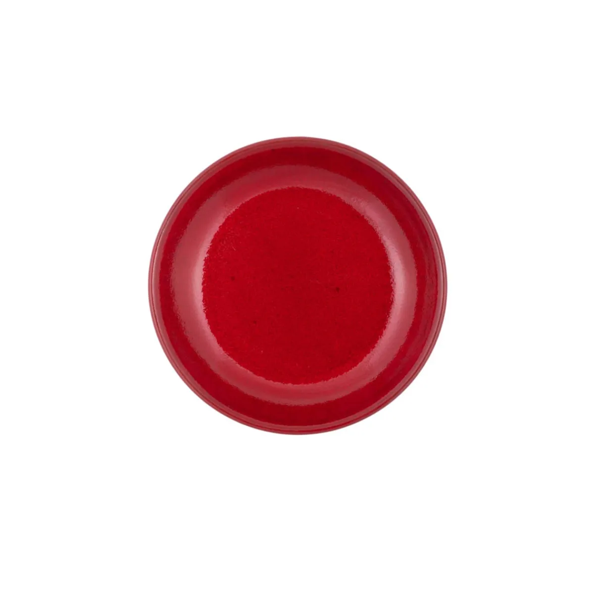 Assiette creuse rond rouge grès émaillé Ø 21 cm Gres Couleur - PRO.MUNDI New