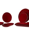 PRO.MUNDI Assiette creuse rond rouge grès émaillé Ø 23 cm Gres Couleur Online