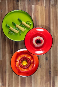 Assiette creuse rond rouge porcelaine vitrifiée Ø 27 cm Fire - RAK