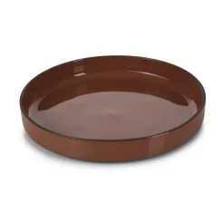 Assiette creuse rond rouge porcelaine culinaire Ø 23 cm Caractère - REVOL Online
