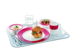 ARCOROC Assiette creuse rond rouge verre opal Ø 22,5 cm Brush Online