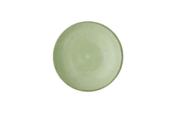 CHURCHILL Assiette creuse rond Sage Green porcelaine vitrifiée Ø 18,2 cm Stonecast Sage