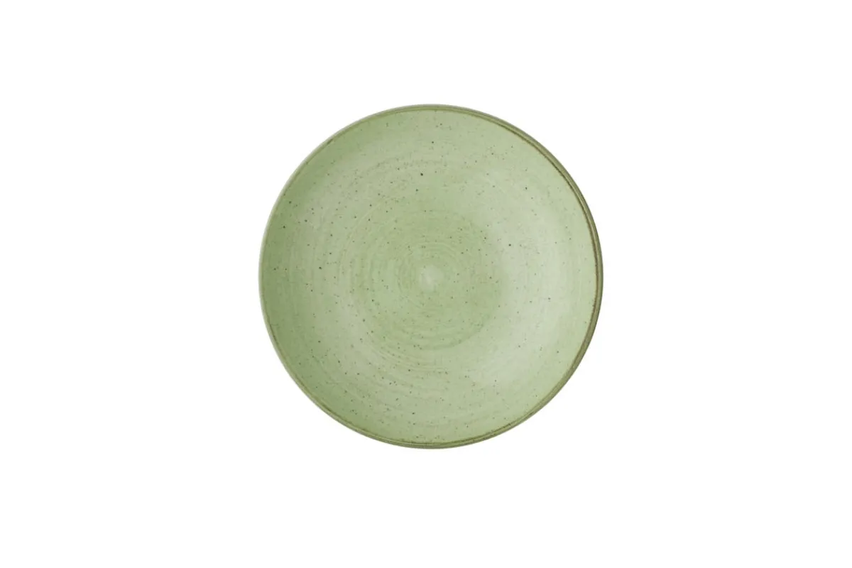 CHURCHILL Assiette creuse rond Sage Green porcelaine vitrifiée Ø 18,2 cm Stonecast Sage